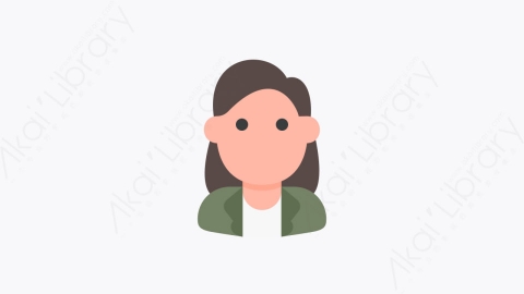 图片素材-080-女人woman扁平卡通人物头像元素图标