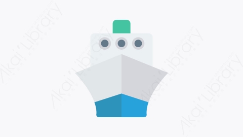 图片素材-081-船ship扁平卡通旅游旅行游记元素图标