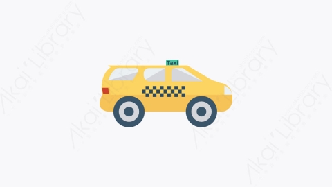 图片素材-081-出租车-1taxi扁平卡通交通工具图标元素