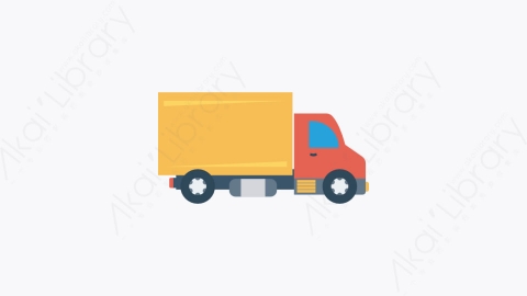 图片素材-083-卡车-3truck扁平卡通交通运输工具图标元素