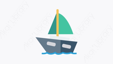 图片素材-084-船-1boat扁平卡通交通工具图标元素