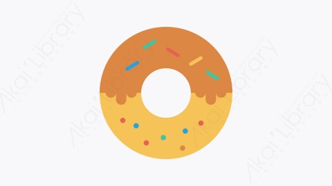 图片素材-084-甜甜圈-2donut扁平卡通食物餐饮元素图标