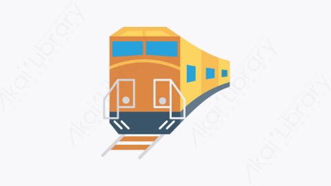 图片素材-085-轨道rail扁平卡通交通运输工具图标元素
