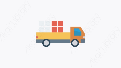 图片素材-086-卡车-11truck扁平卡通交通工具图标元素