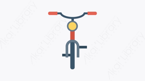 图片素材-088-自行车bike扁平卡通交通工具图标元素