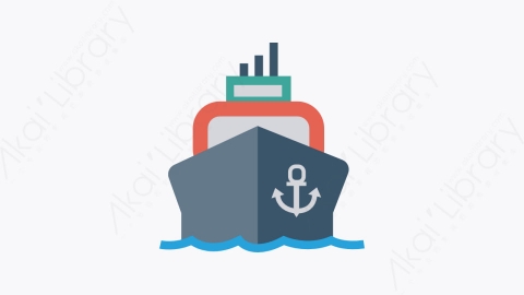 图片素材-089-船-2ship扁平卡通交通工具图标元素