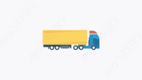 图片素材-090-卡车-2truck扁平卡通交通运输工具图标元素