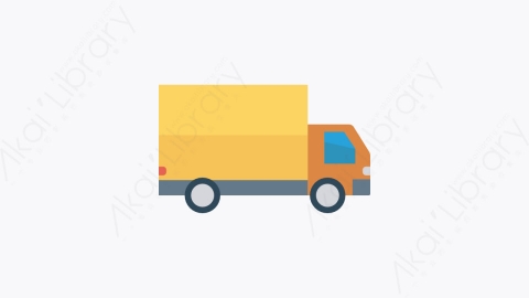 图片素材-090-卡车-9truck扁平卡通交通工具图标元素