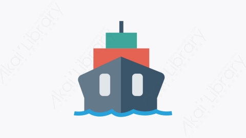 图片素材-091-船-1ship扁平卡通交通工具图标元素