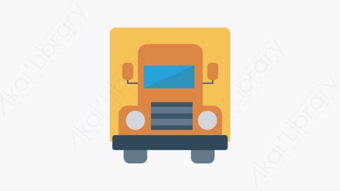 图片素材-092-卡车-8truck扁平卡通交通工具图标元素