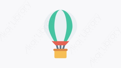 图片素材-094-气球-1airballoon扁平卡通交通运输工具图标元素