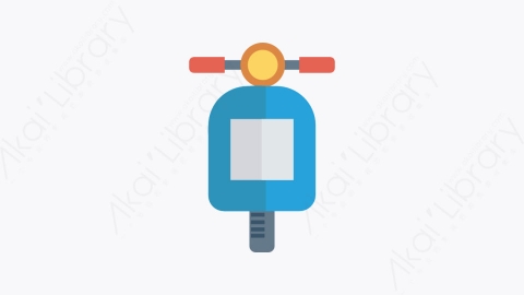 图片素材-094-滑板车-1scooter扁平卡通交通工具图标元素
