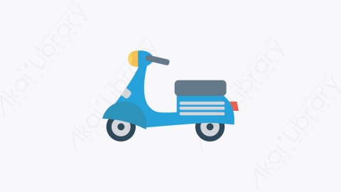 图片素材-095-滑板车scooter扁平卡通交通工具图标元素