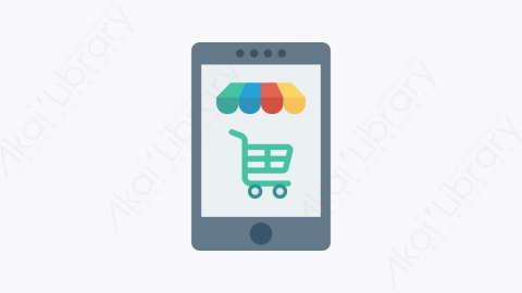 图片素材-099-手机购物mobileshopping卡通扁平移动和智能设备元素图标