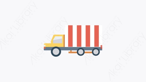 图片素材-100-卡车-6truck扁平卡通交通工具图标元素