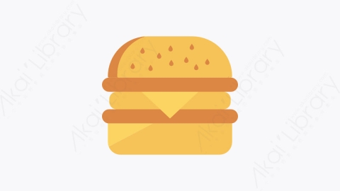图片素材-101-汉堡-2burger扁平卡通食物餐饮元素图标