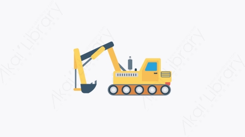 图片素材-101-起重机crane扁平卡通交通运输工具图标元素