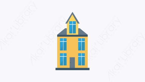 图片素材-101-住宅-22house扁平卡通城市建筑图标元素