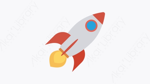 图片素材-103-火箭rocket扁平卡通交通运输工具图标元素