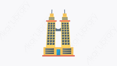 图片素材-108-摩天大楼-3skyscraper扁平卡通城市建筑图标元素