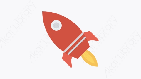 图片素材-109-火箭rocket扁平卡通商业和办公元素图标