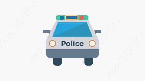图片素材-110-警车policecar扁平卡通交通工具图标元素