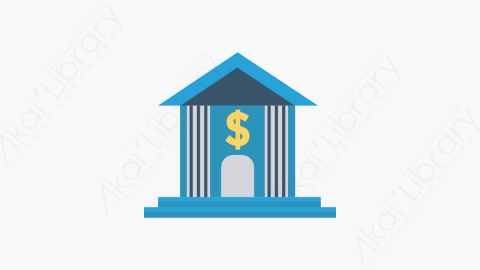 图片素材-111-银行-1bank扁平卡通城市建筑图标元素
