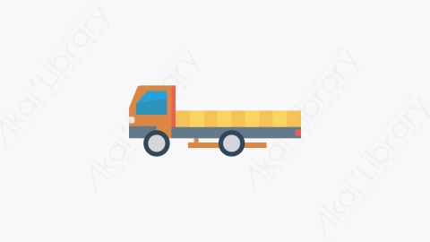 图片素材-112-卡车-1truck扁平卡通交通工具图标元素