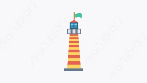 图片素材-113-灯塔-1lighthouse扁平卡通城市建筑图标元素