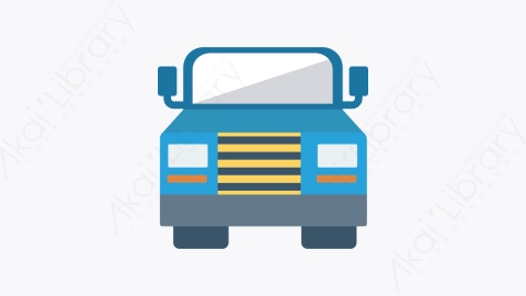 图片素材-113-卡车truck扁平卡通交通工具图标元素