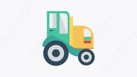 图片素材-115-拖拉机-1tractor扁平卡通交通工具图标元素