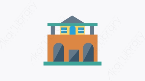 图片素材-130-学校-2school扁平卡通城市建筑图标元素