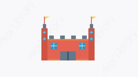 图片素材-135-城堡-1castle扁平卡通城市建筑图标元素