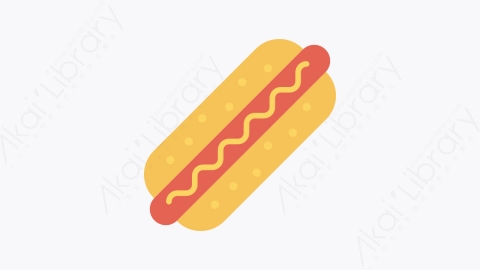 图片素材-137-热狗hotdog扁平卡通食物餐饮元素图标