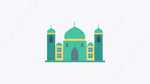 图片素材-141-清真寺-1mosque扁平卡通城市建筑图标元素