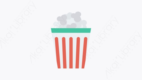 图片素材-155-爆米花popcorn扁平卡通食物餐饮元素图标