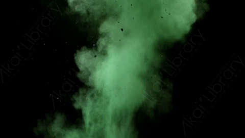 视频素材-Powder_ExplodeUp_Green_01爆炸粉尘