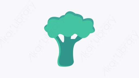 图片素材-162-西兰花broccoli扁平卡通食物餐饮元素图标