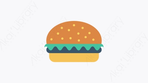图片素材-185-汉堡-1burger扁平卡通食物餐饮元素图标