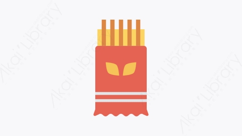 图片素材-188-薯条fries扁平卡通食物餐饮元素图标