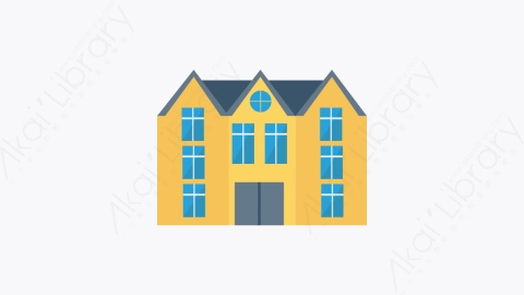 图片素材-192-学院-1college扁平卡通城市建筑图标元素