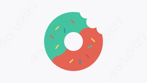图片素材-193-甜甜圈-1donut扁平卡通食物餐饮元素图标