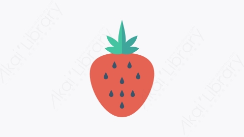 图片素材-211-草莓strawberry扁平卡通食物餐饮元素图标