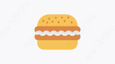 图片素材-217-汉堡burger扁平卡通食物餐饮元素图标
