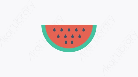 图片素材-240-西瓜watermelon扁平卡通食物餐饮元素图标