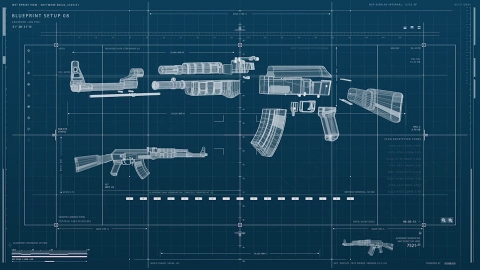 AE模板-BluePrints_08AK47武器枪分析扫描HUD科技界面.zip
