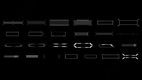 AE模板-Button_Group_1_HUD科技方形界面元素.zip