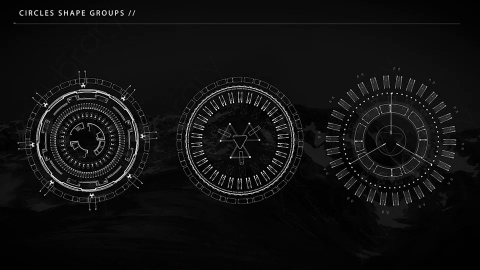 AE模板-Circles Shape Groups 02_HUD科技圆形界面元素.zip