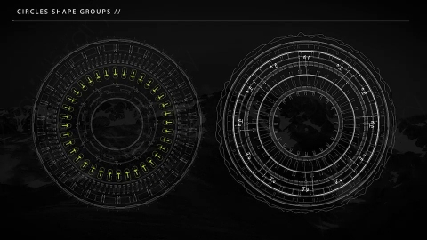 AE模板-Circles Shape Groups 05_HUD科技圆形界面元素.zip