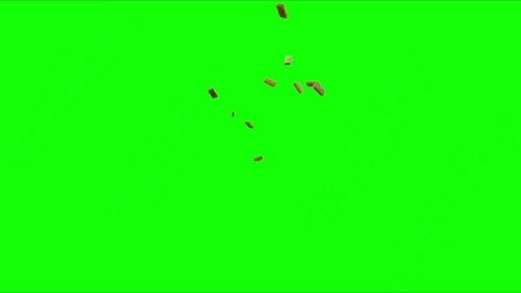 视频素材-砖块落地Debris_Bricks_Middle_01